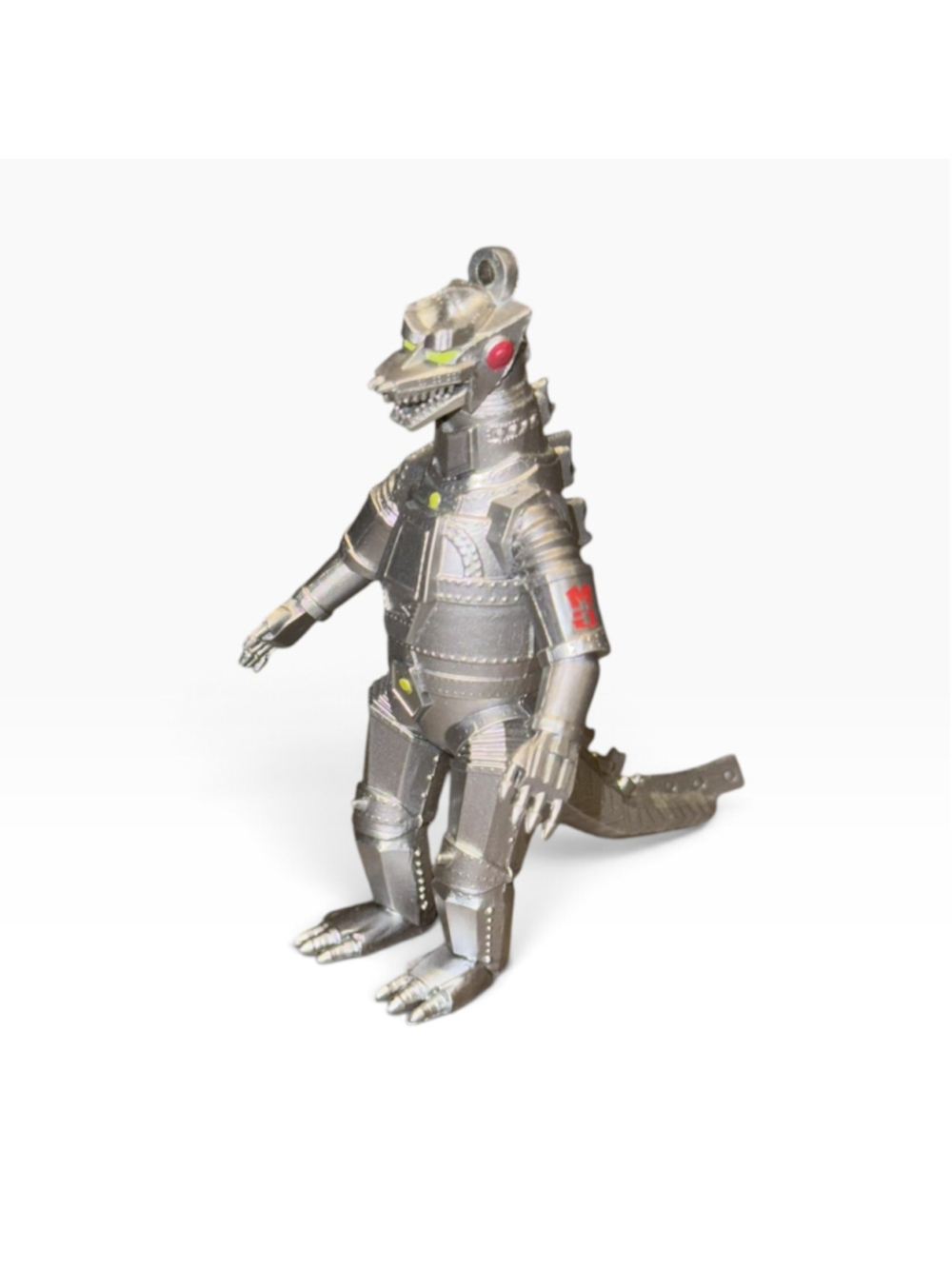 Mechagodzilla Action Figure Keychain One Size Silver Red